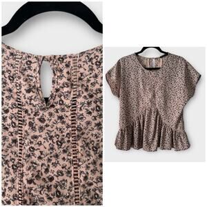 Harlow & Graham floral print blouse, size small